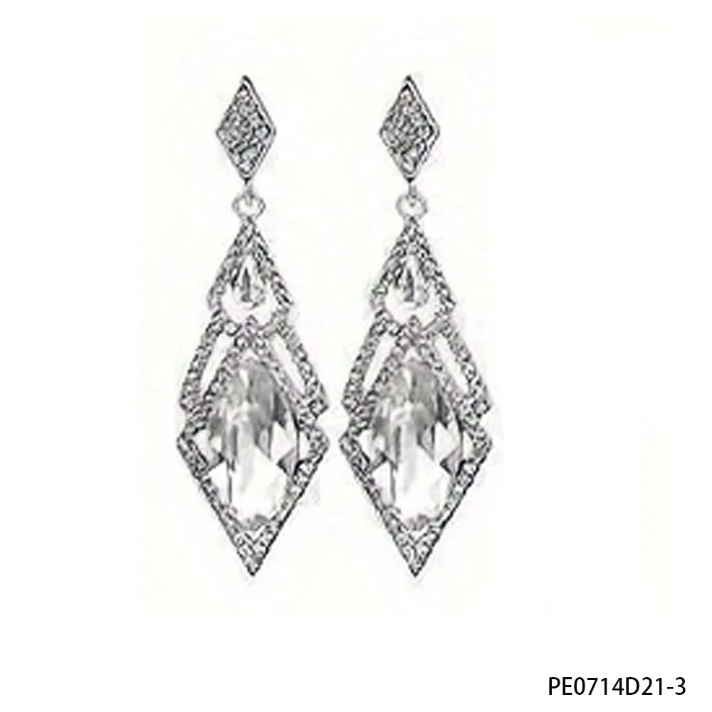 ต่างหูคริสตัลใสสไตล์อาร์ตเดโคยุค 1920 สำหรับชุดแฟลปเปอร์และเครื่องประดับสไตล์แกสบี้วินเทจ