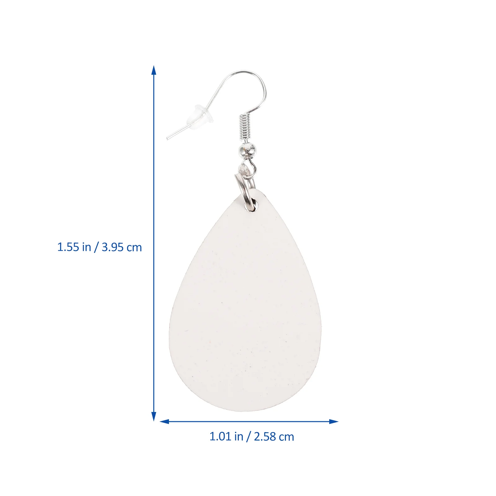 30 Pcs Sublimation Earrings Printing Blank Unfinished DIY Heat Transfer Teardrop Black Jewelry