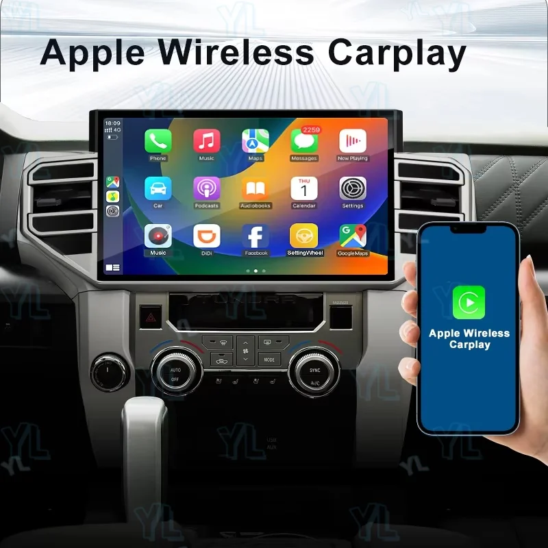 

14.6 Inch Touch Screen Car Radio For Toyota Tundra Sequoia 2014-2019 Android 13 CarPlay Stereo GPS Audio Multimedia Video Player