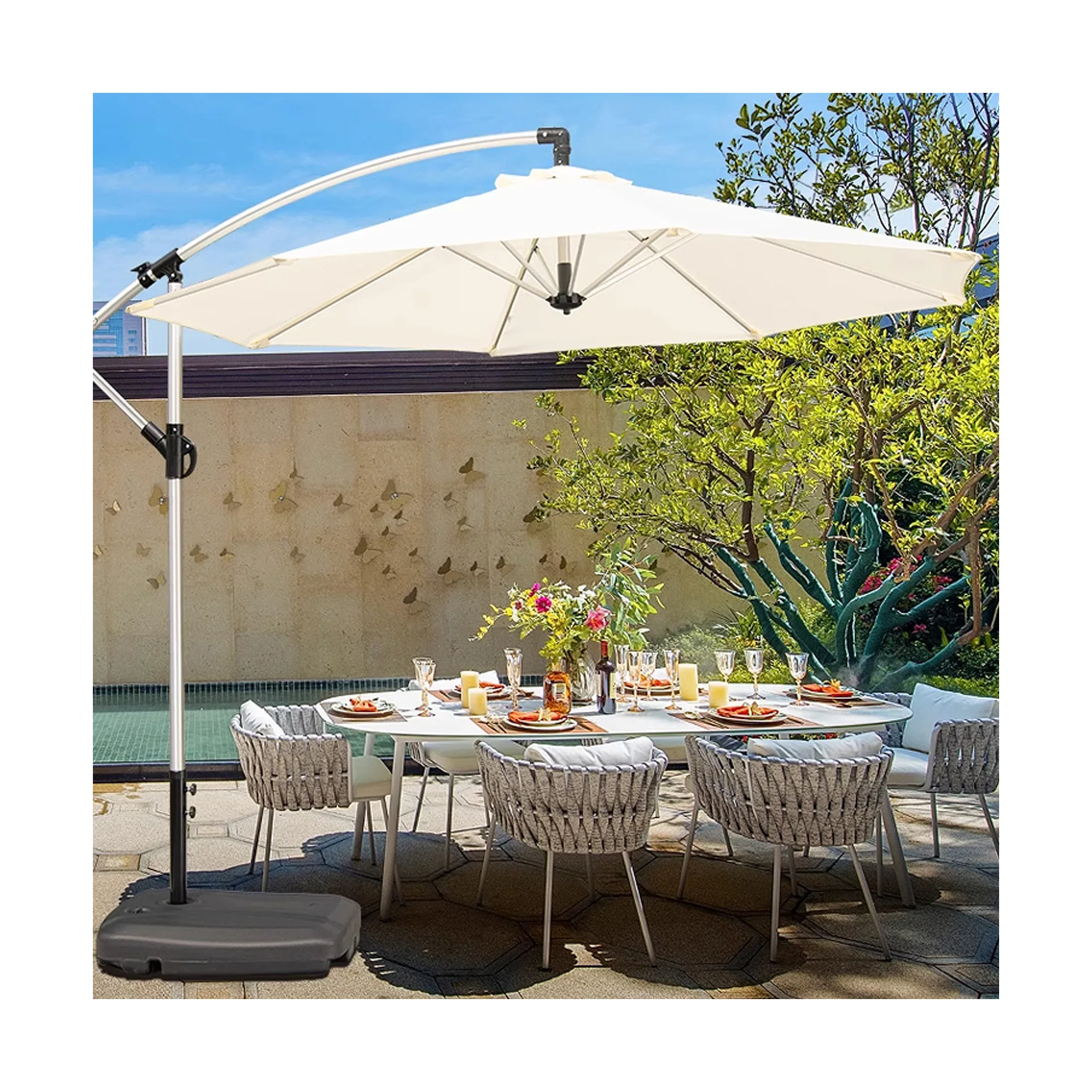 

Could Be Hanging And Rotating By Wind Outdoor Garden Umbrella Marketing Outdoor Umbrellas Patio Umbrellas And Bases On Sale