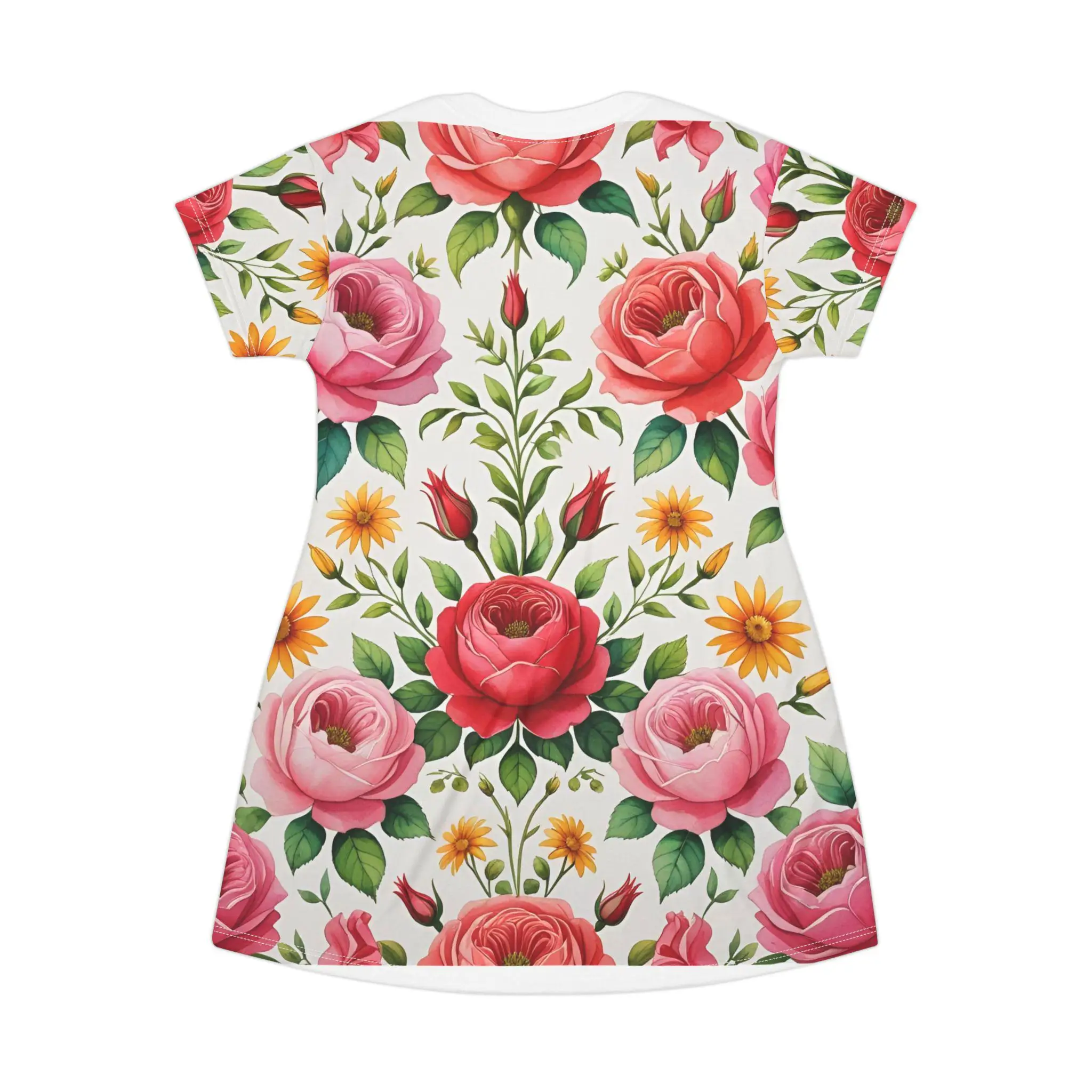 فستان تي شيرت بنمط الأزهار فستان ربيعي أنيق ملابس يومية ملابس غير رسمية ملابس عائلية متطابقة Y2k ملابس للسيدات #4
