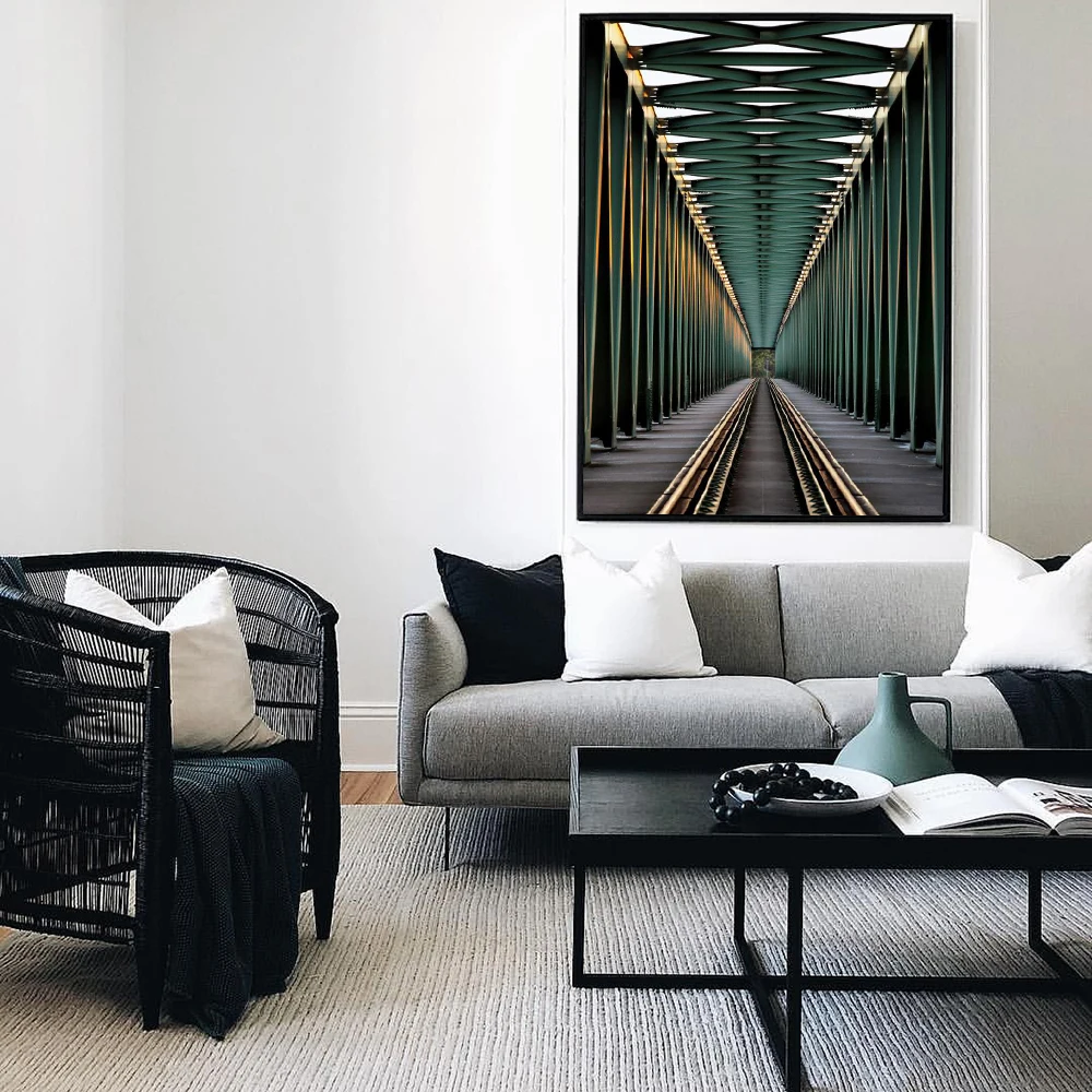 Light Luxury Black White Gray Industrial Style Canvas Poster Space Extension Simplicity Wall Art Print Painting Home Decor Mural