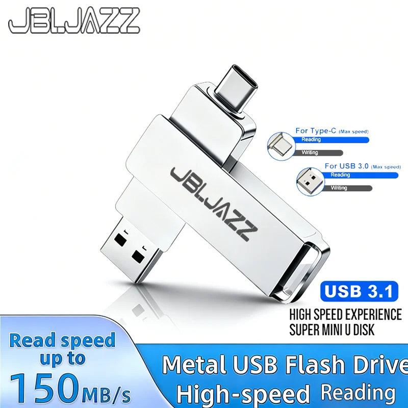 Clé USB haute vitesse 512 Go Type-C, clé USB métallique 256 Go 128 Go 64 Go, clé USB portable pour Xiaomi