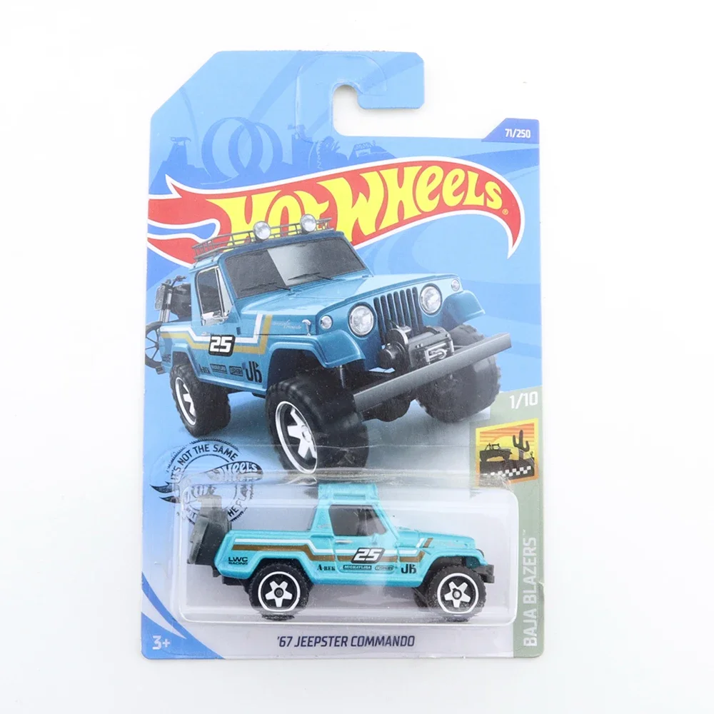 2019-84 Original Hot Wheels Mini Alloy Coupe 67 JEEPSTER COMMANDO 1/64 Metal Diecast Model Car Kids Toys Gift