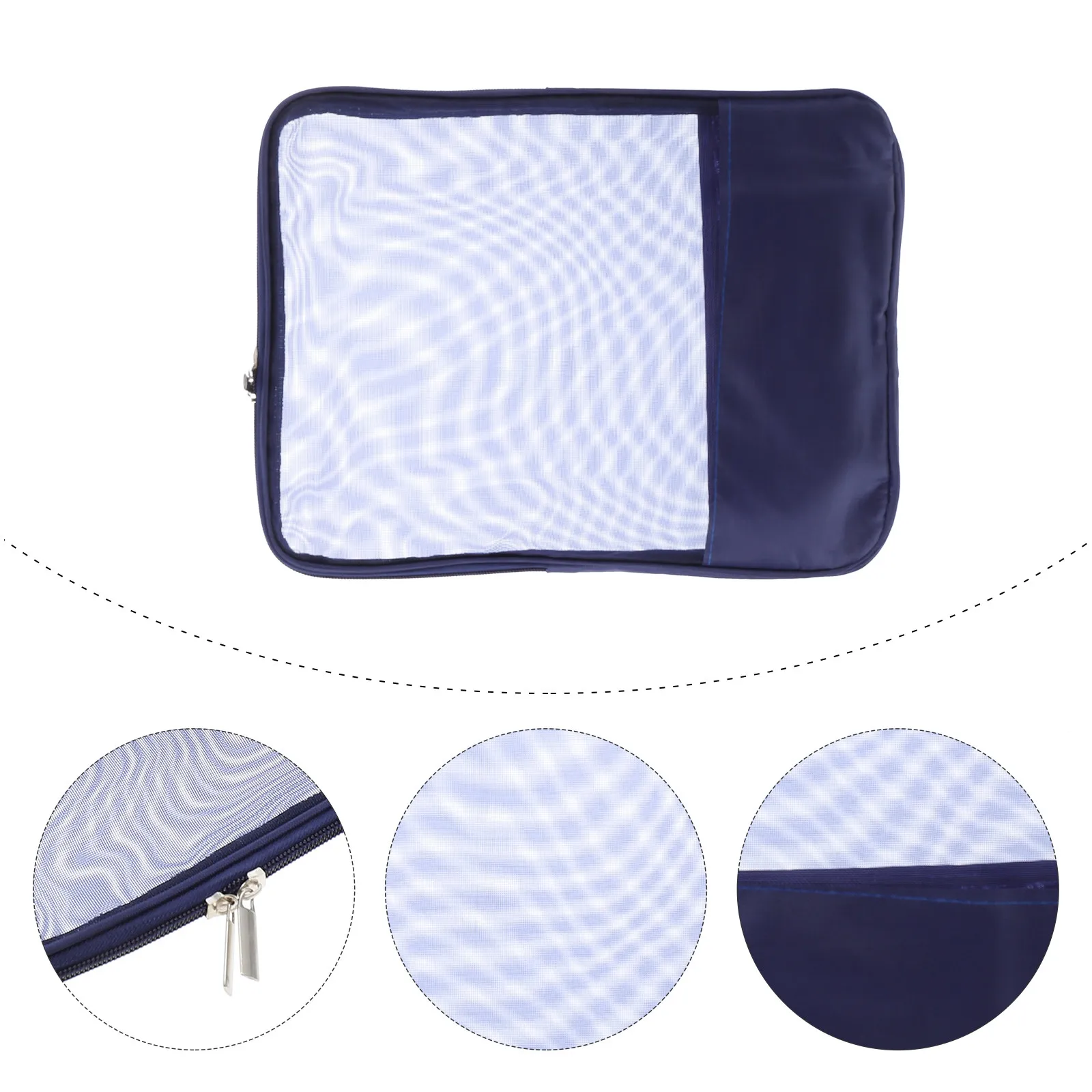 

2Pcs Semi-Transparent Nylon File Storage Bag for Documents Receipts Cosmetics Stationery Travel Home Office Organization File