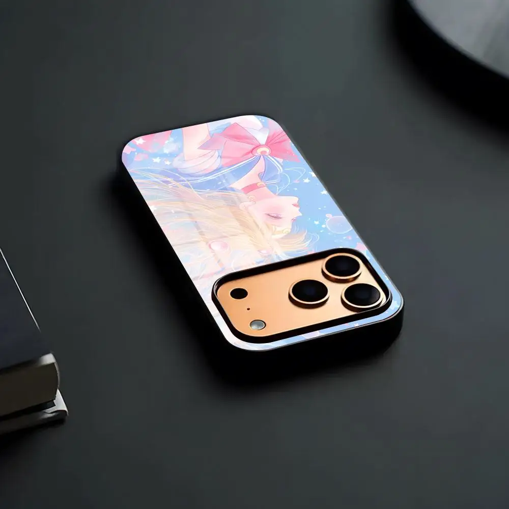 Anime S-Sailor M-Moon Phone Case PC+TPU For The New IPhone17 Air 16 15 17 14 Pro Max 13 12 11 X XS XR Plus For Samsung S 26 24
