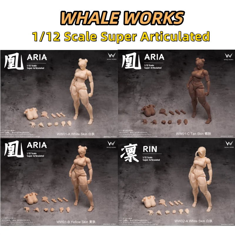 

Оригинальные черты, масштаб 1/12 Рин и Арии, супер шарнирные куклы с женским телом, экшн-фигурки с мобильными глазами, коллекционная игрушка