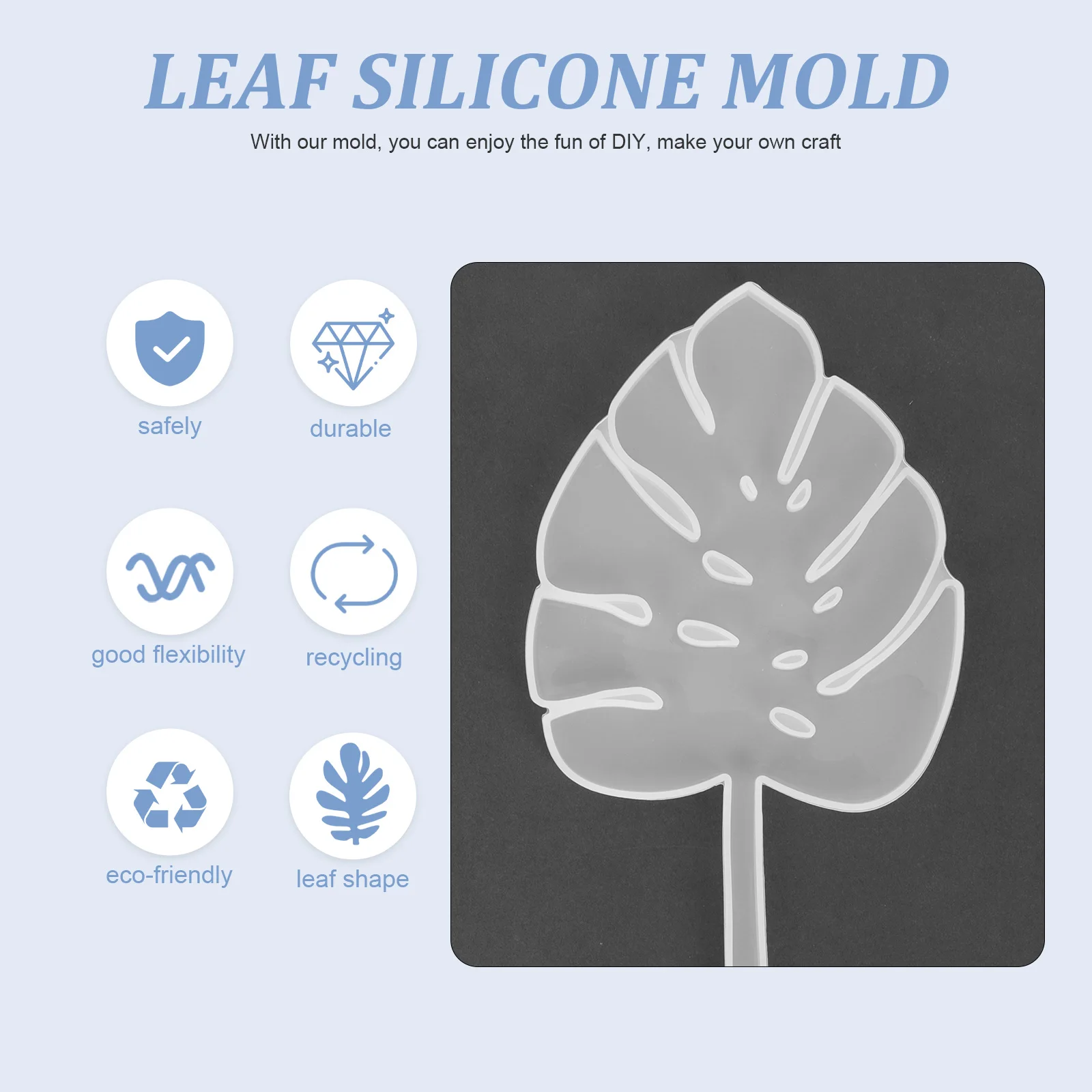 

3pcs Diy Molds Silicone Leaf Making Molds For Epoxy Desktop Leaf Decor Durable Lightweight Mold Easy Demold Handicraft Jewelry