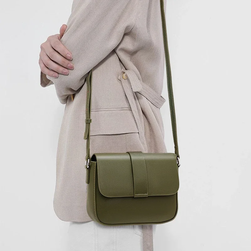 Aidrani Women's New Style Artistic Retro Small Square Genuine Leather Bag - Casual & Versatile, Shoulder/Crossbody Phone Bag