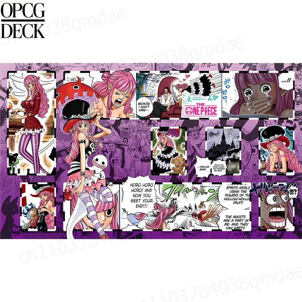

One Piece Opcg Playmat Card Game Playmat Perona Negative Hollow Anime Playmat High-Quality Card Game Mat Holiday Gifts 60*35Cm