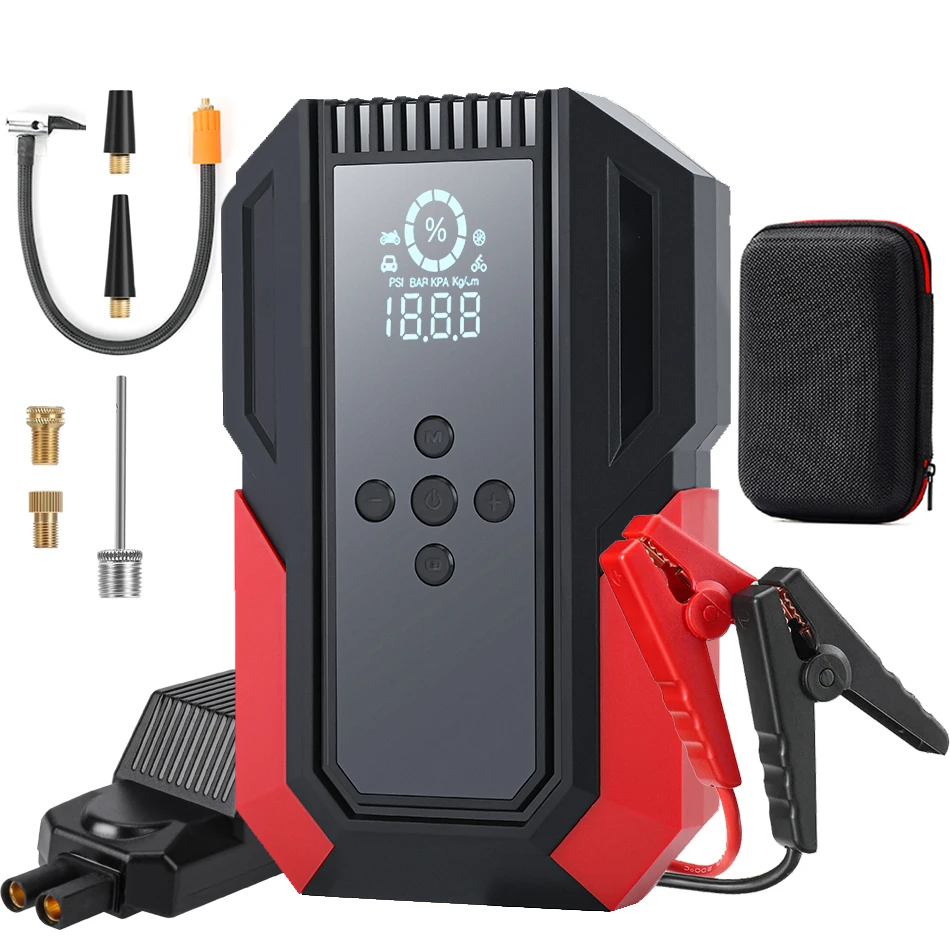 4 IN 1 3000A Car Jump Starter with Air Compressor 150PSI, Portable Car Battery Jump Starter Battery Pack (7.0 L Gas/5.5L Diesel)