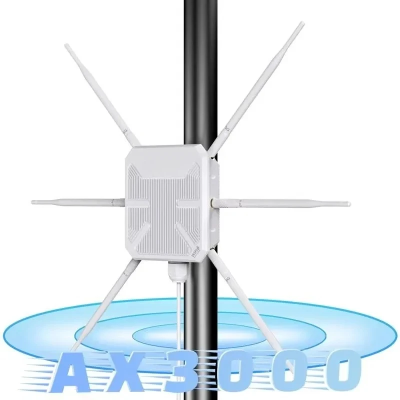 AX3000 Outdoor High Power Long Range 2.4G+5G Dual Band WiFi Mesh Extender with PoE IP67 Weatherproof
