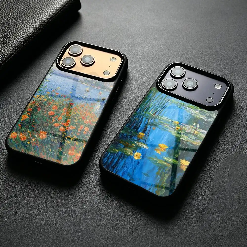 

C-Claude Monet Garden Paint Phone Case For iPhone 17 16 15 14 13 12 11,Plus,Pro,Max Mini Magsafe Magnetic Wireless Charging