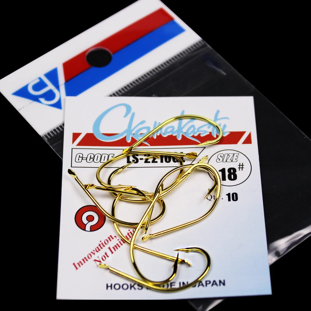 30Pcs/Lot Ckamakastu 2210 Gold Peche Assist Head Japan Carp Hooks Jig Squid Fishing Hooks Saltwater Circle Hook For Fish Hook