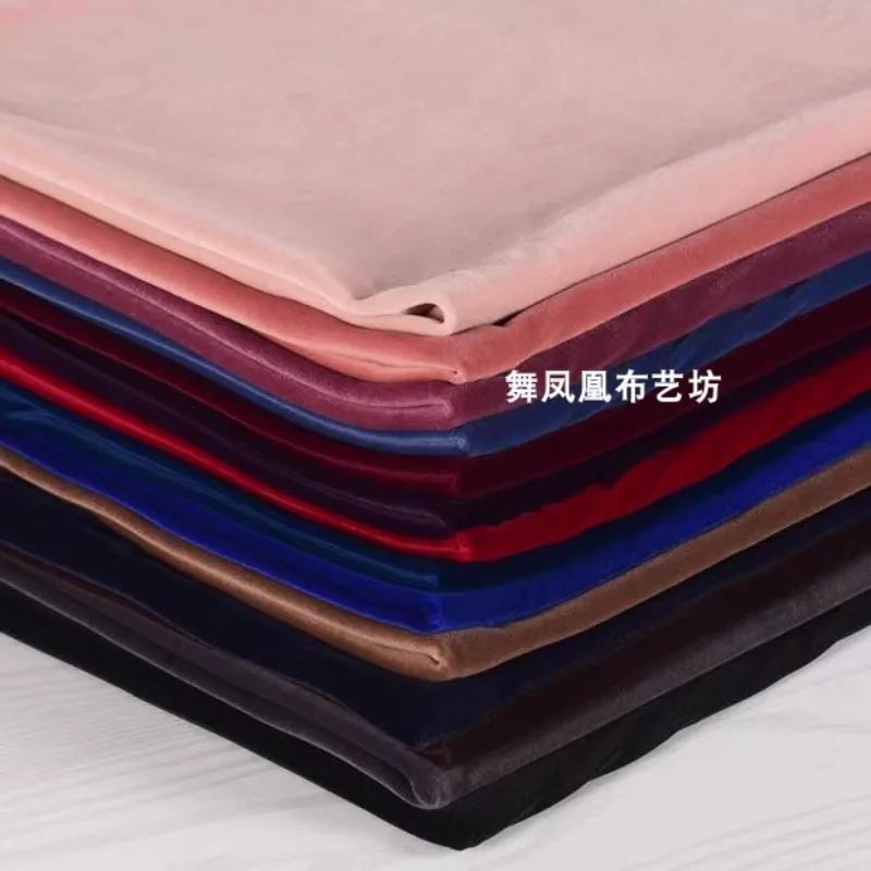 Matte Velvet Fabric Elastic Cheongsam Formal Dress Wholesale Cloth Apparel Sewing By Meters Diy Polyester Spandex Material