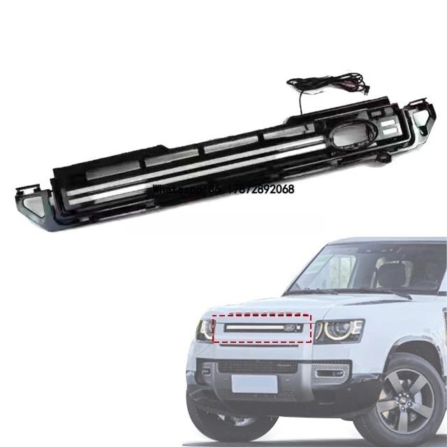

Fashionable Welcome Light Front Bumper Grille Light Bar With LED Light for Defender 90 110 130