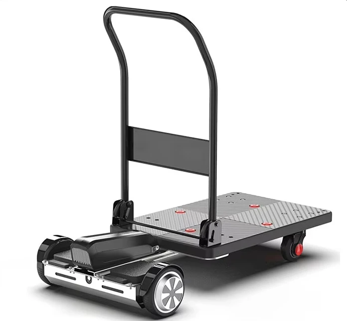 New Portable Balanced Cargo Scooter Hand Truck for Manufacturing Plant Material Handling Electric Flatbed Cart