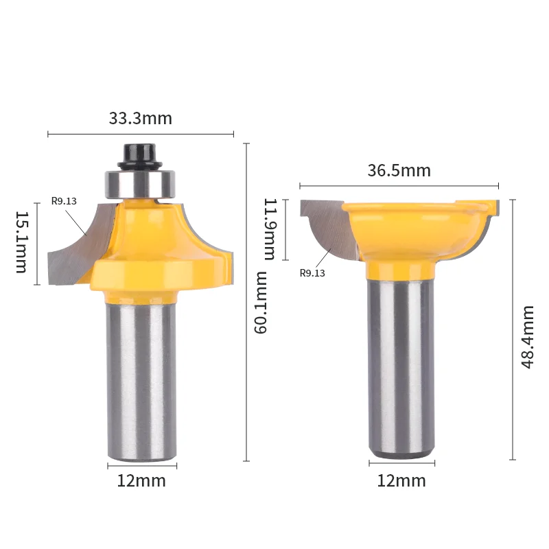 YUSUN Classical Cove Stile＆Rail Set Router Bit Woodworking Milling Cutter For Wood Bit Face Mill Carbide Cutter End Mill