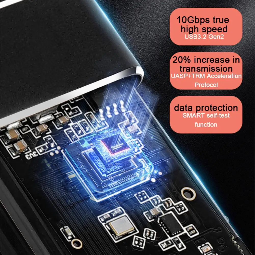 Single Protocol USB 3.1 10G M.2 Solid State Drive Box Dual Protocol M2 Hard Drive Enclosure Notebook External Accessories