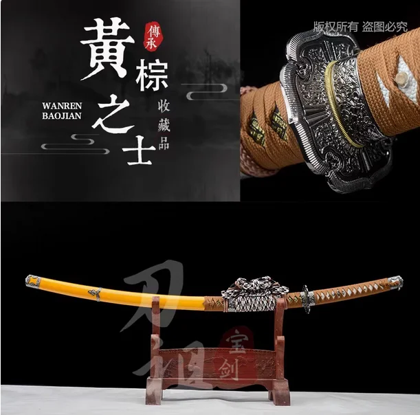 

Quality 104cm Wooden Japanese Military Katana Saber Type 98 Tachi Sword Log Rosewood Blade Practice Weapon Cosplay Props Unsharp