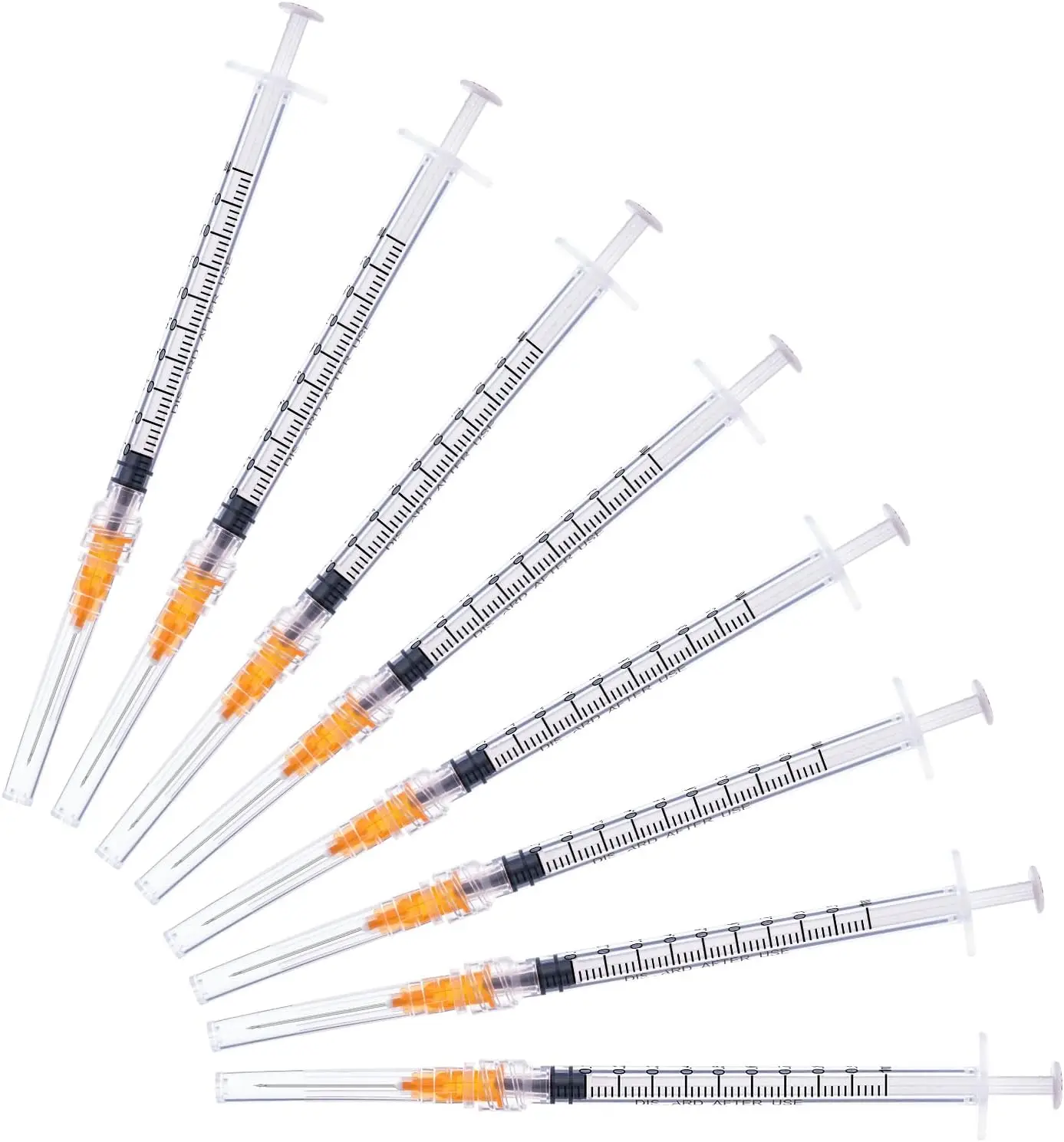 Disposable 1ml Syringe with 25G Lab Supplies, Individually Packaged 100/50/20 Pack | Individually Packaged