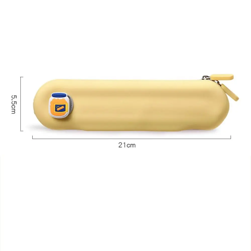 Простой силиконовый карандаш, оригинальная Водонепроницаемая коробка большой емкости для ручек, однотонная женская сумка для хранения, школьные принадлежности