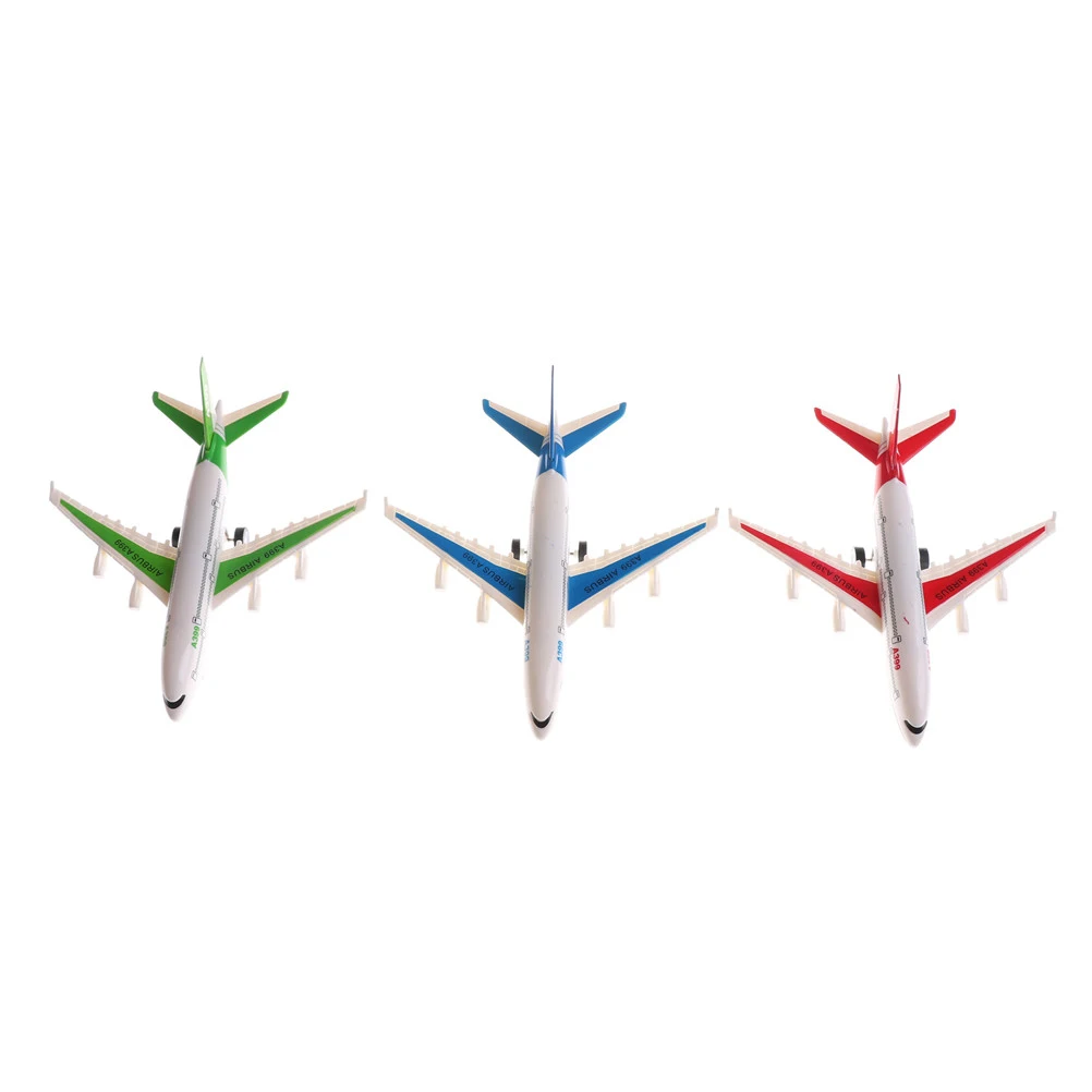 1pc Plastic Air Bus Model Kids Children Pull Back Airliner Passenger Plane Model00000 For Kids Toys