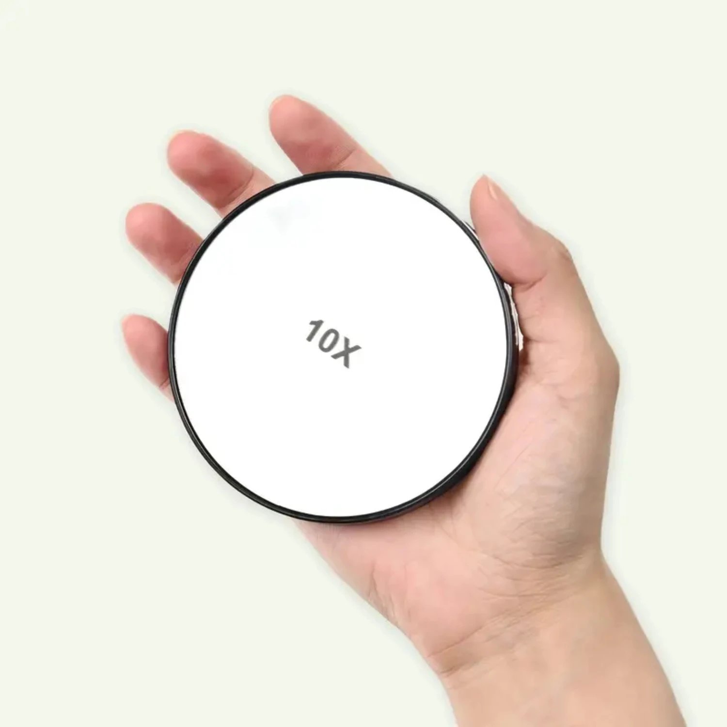 Miroir de maquillage rond grossissant essentiel 10X pour un rasage impeccable à l'absorption cosmétique du visage à la maison ou en voyage