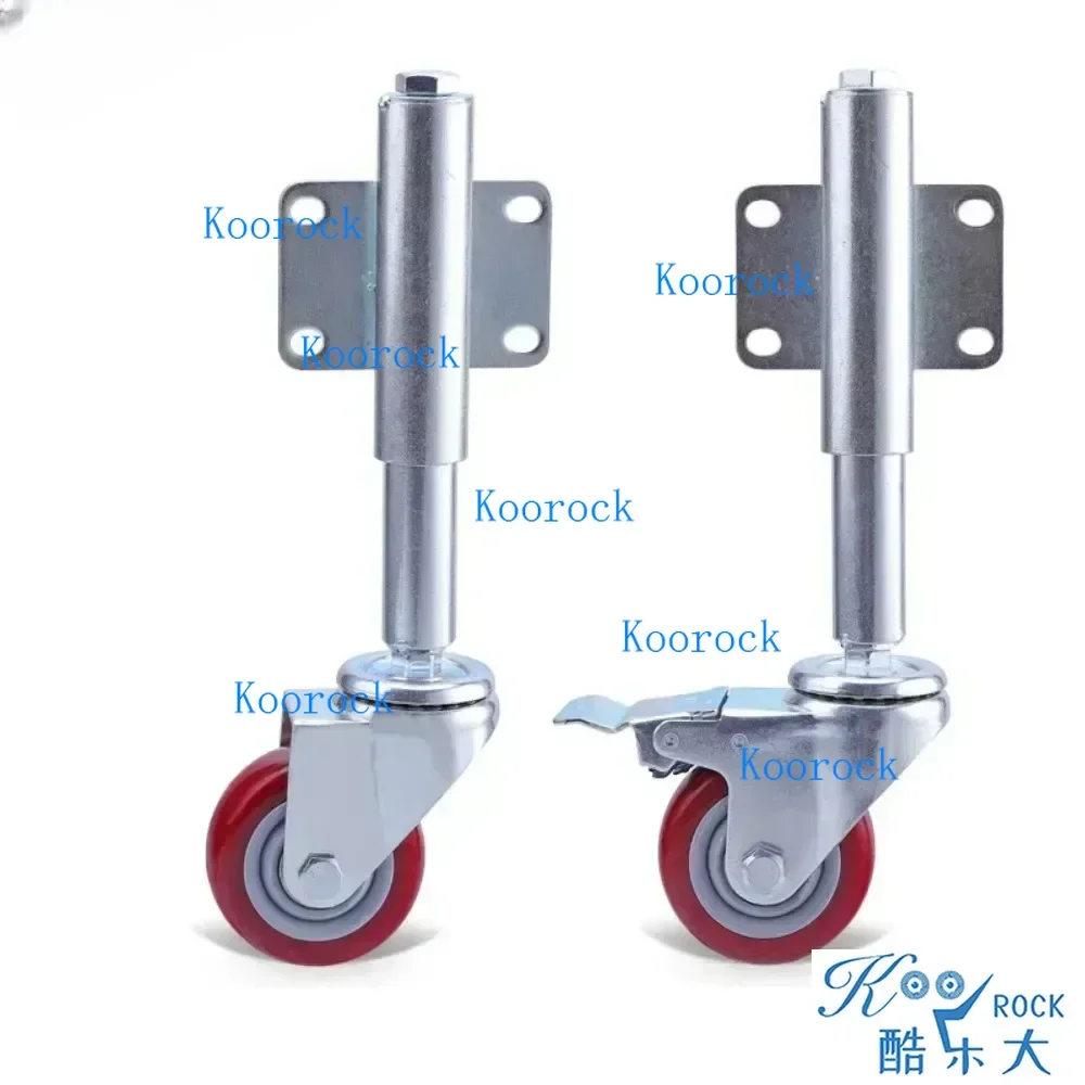 Heavy Duty 4 Inch 2 inch 3inch 5inch Door Casters with Damping and Machine Gate Spring Wheel