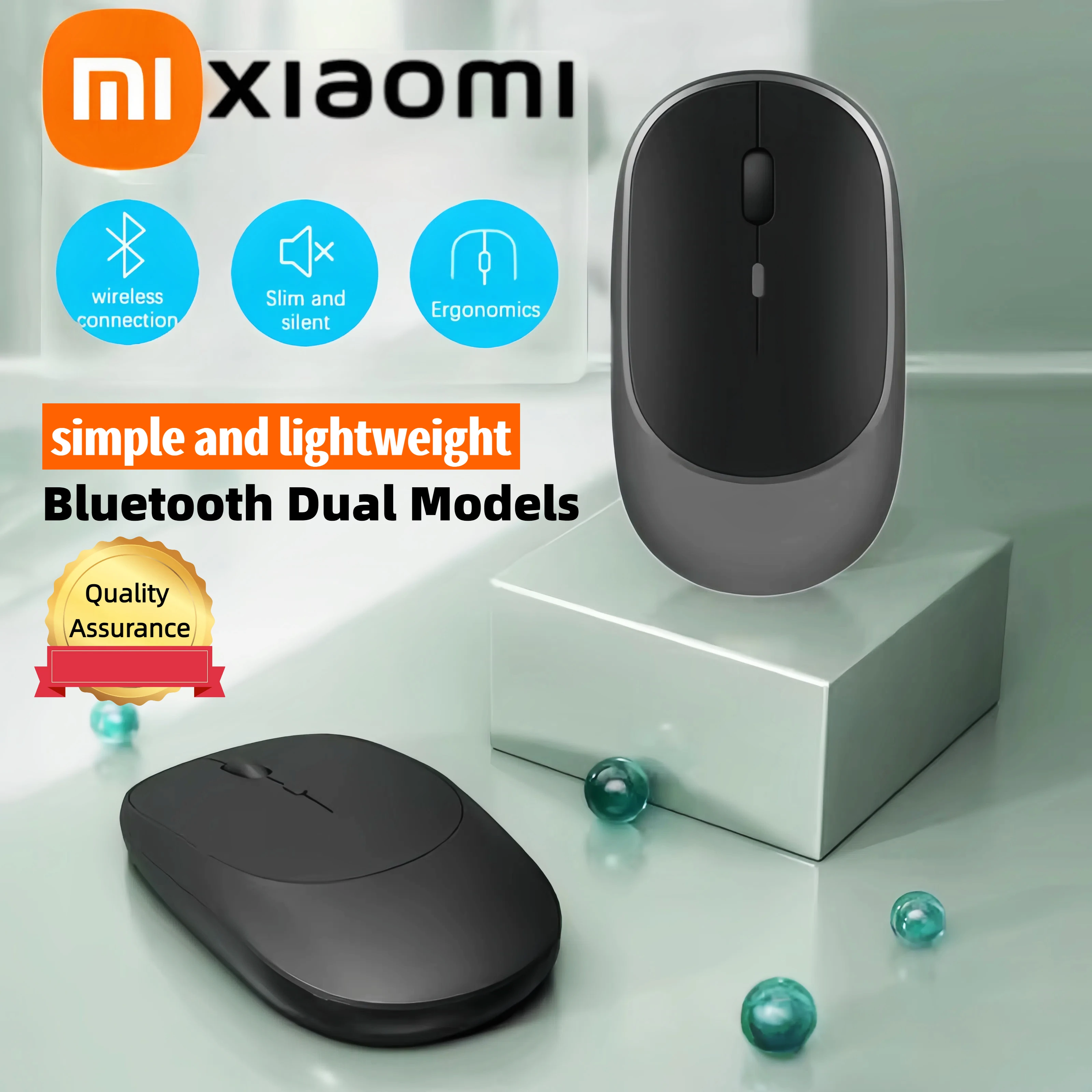Xiaomi Silent Bluetooth Mouse Ultra Thin Dual Mode แนวตั้งตามหลักสรีรศาสตร์ช่วยลดอาการปวดข้อมือแบบชาร์จไฟได้ 1600DPI Office Essential