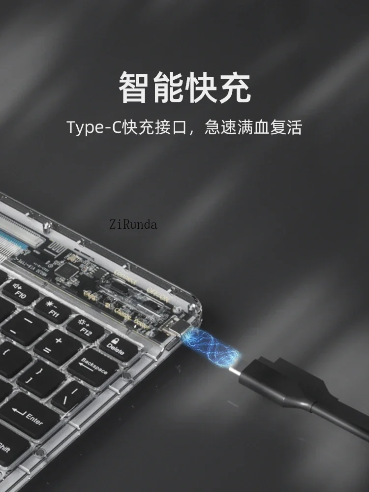 Bluetooth Wireless Backlight Transparent Keyboard Laptop Universal Silent Lightweight Portable Rechargeable