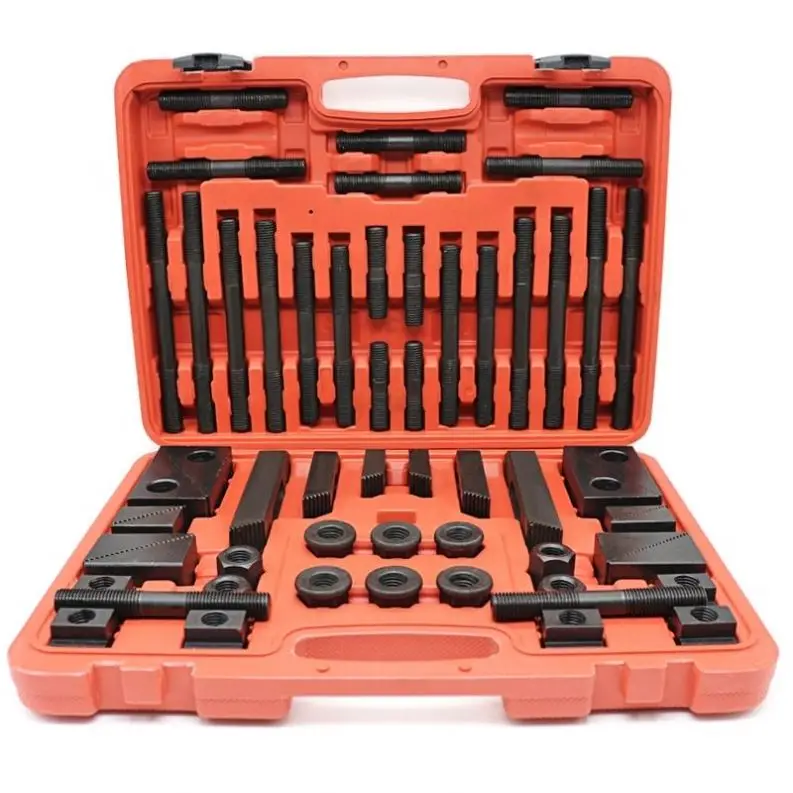 Machine Tools 52/58pcs M12 Clamping Kit Set 14mm T Nuts CK12 Steel Clamping Kits Mounting Kits for Wood-working Machines