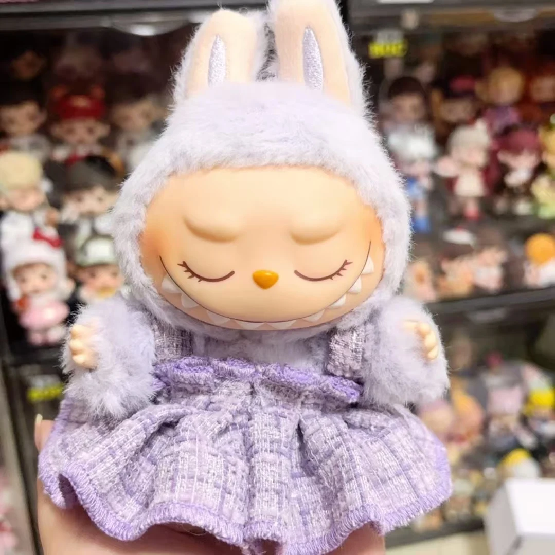 

Одежда для куклы Labubu, аксессуары для одежды, дизайнерская одежда Labubu, черно-белый клетчатый комплект, одежда для мини-кукол «сделай сам», подарок