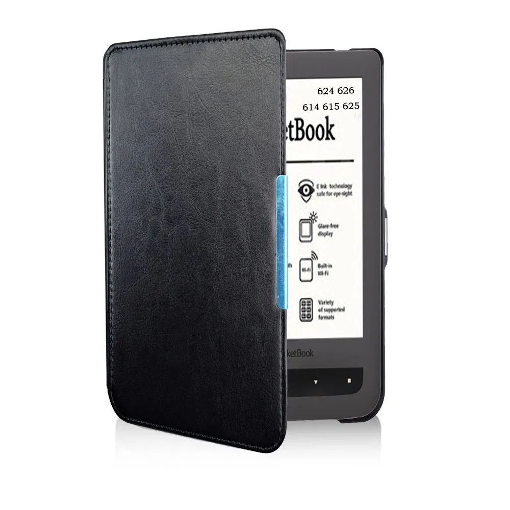 Case for Pocketbook Basic 2 Touch Lux2 Flip Book Cover Case for PB614 615 624 625 626 ebook eReader Magnetic Closured Pouch Case