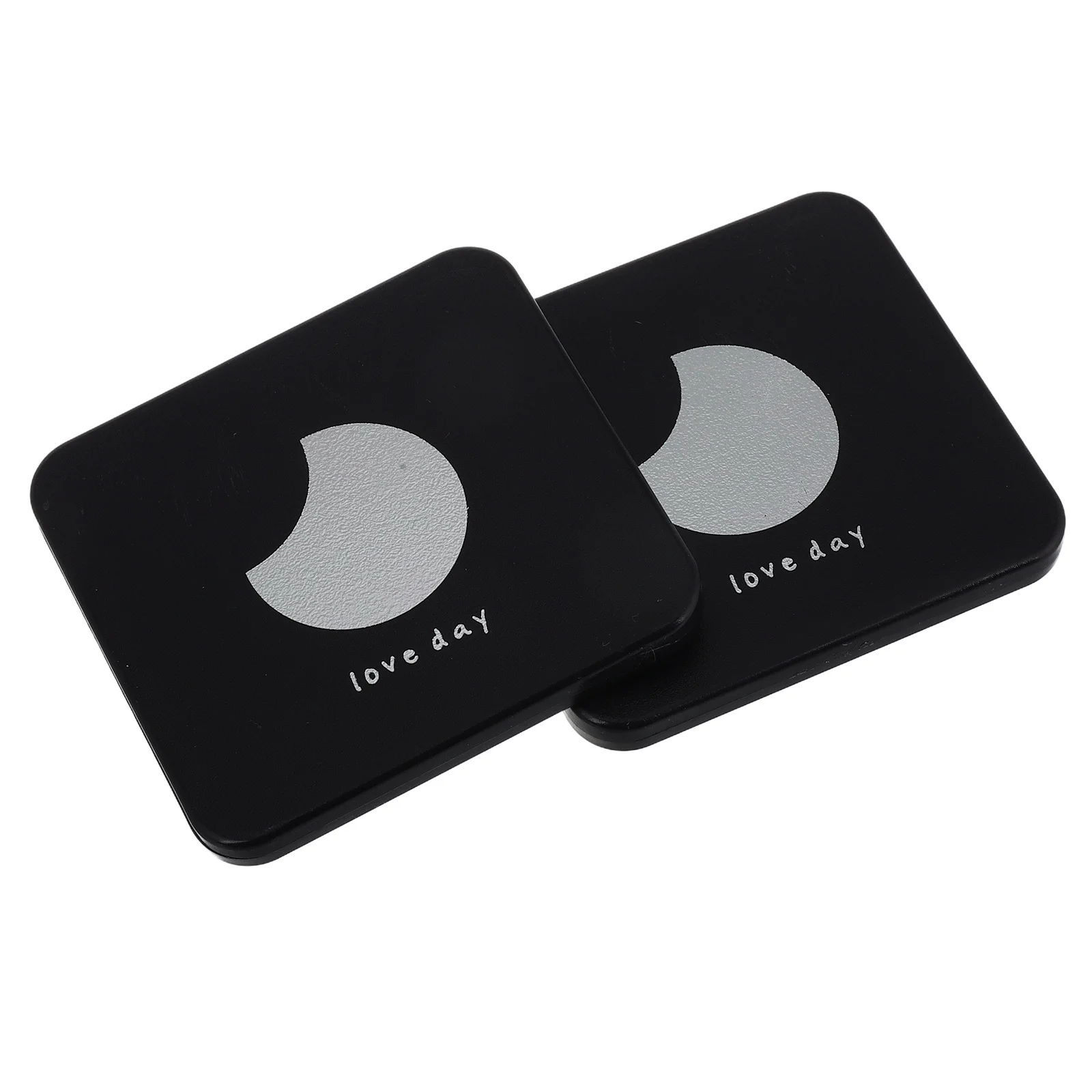 مرآة مكياج مدمجة قابلة للطي مكونة من قطعتين، مرآة جيب محمولة للتكبير المزدوج للمحفظة والسفر اللطيفة #2