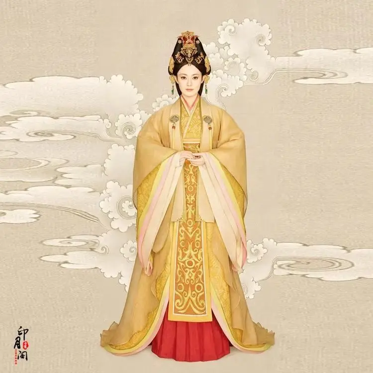 Film and television costume, Mi Yue's biography, the same ancient costume, Hanfu, Empress Dowager's attire, Empress Dowager's