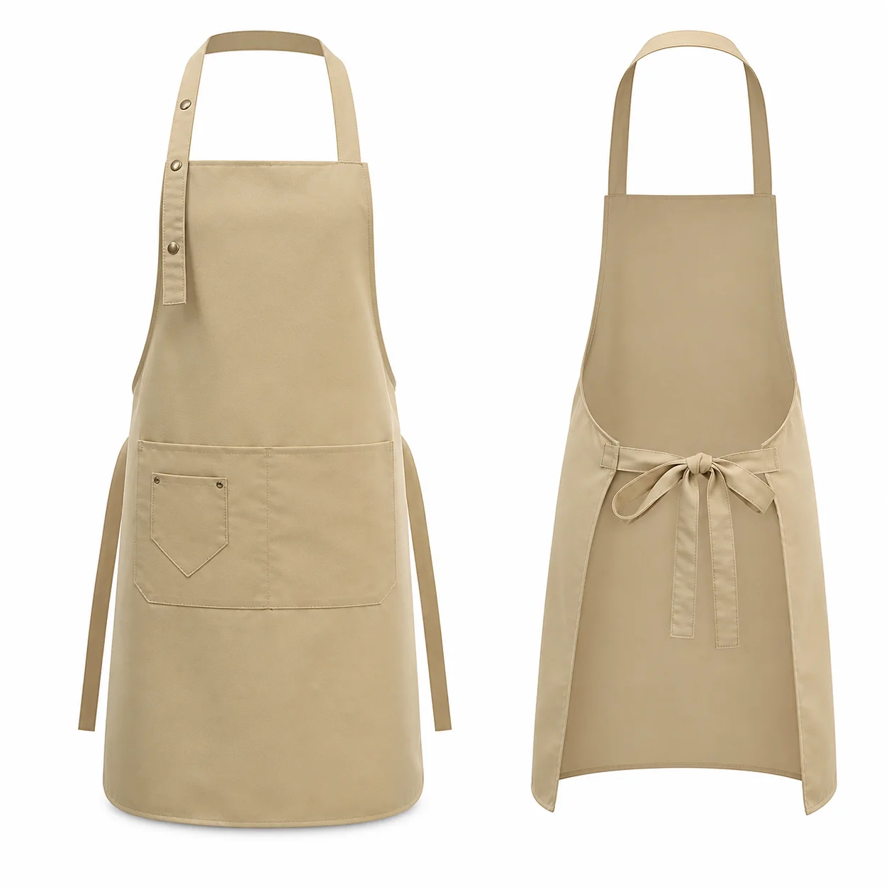 Comfortable Twill Khaki Apron Resistant to Oil and Stains Unisex Cooking Apron for Daily Kitchen and Garden Use Top Choice