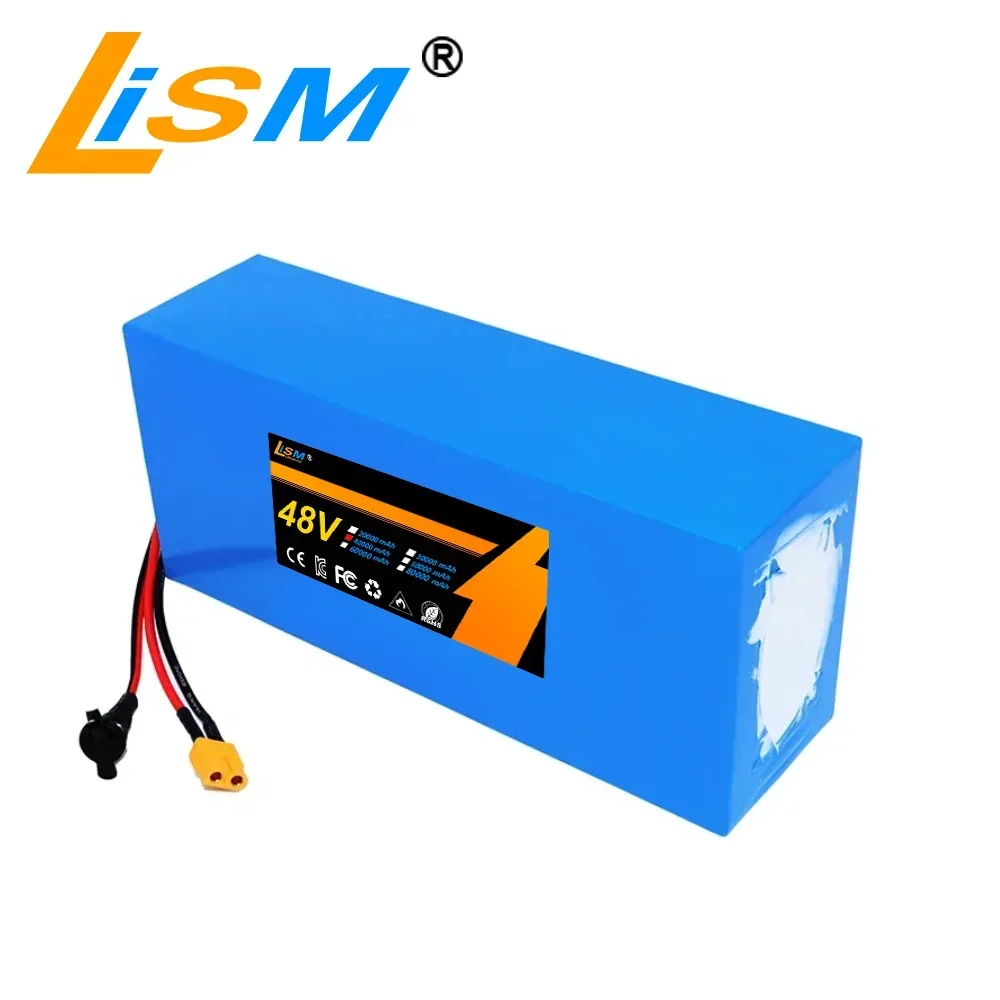 21700 13S6P 48V 60Ah lithium-ion battery pack 2000W power tool battery outdoor backup battery 80A BMS+54.6V charger