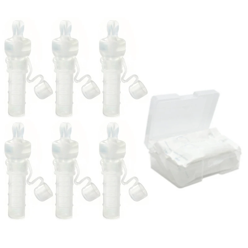 6Pcs Breast Milk Colostrum Collection Tube for Mom, Reusable 5ml Baby Feeding Artifact Newborns Silicone Dropper Dropship