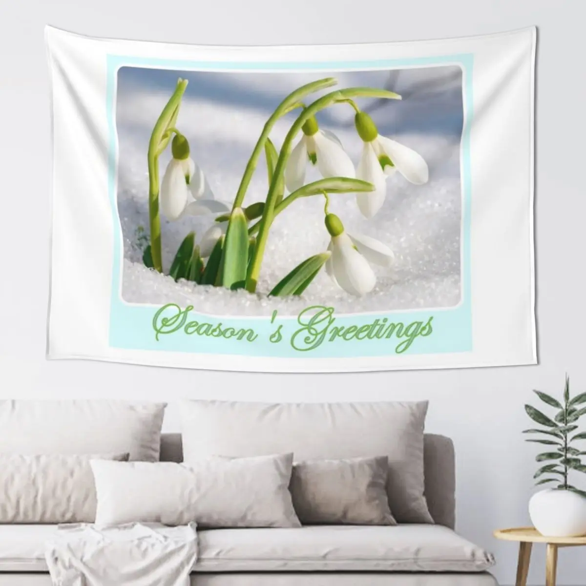 

Snowdrops Seasons Greetings Tapestry Room Design Decoration For Home Room Ornaments Room Decor For Girls Tapestry