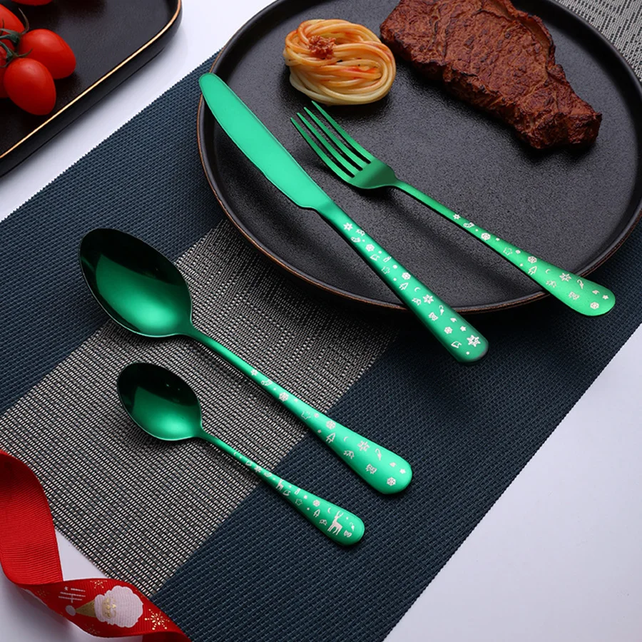 Christmas Tree Stainless Steel Flatware 5