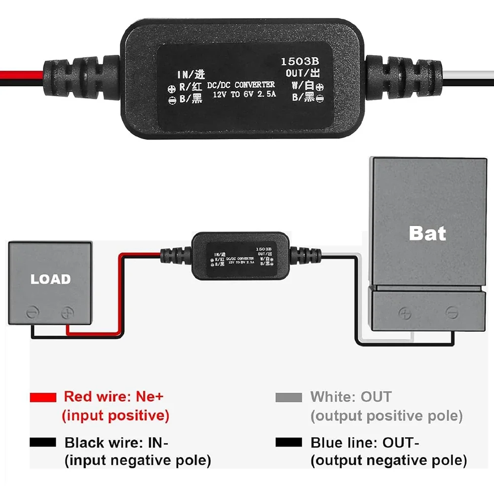 12V To 6V Converter DC Voltage Reducer Compact Size For Tight Spaces Maximum Current 2.5A For Automotive Applications
