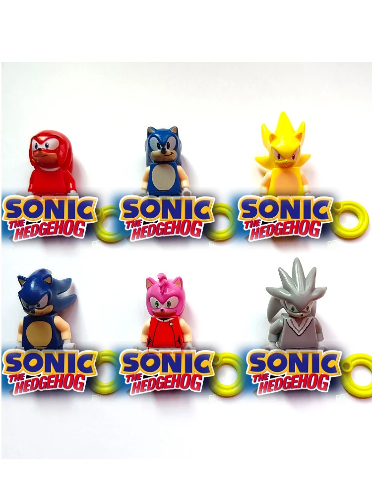 Cartoon Mario Building Blocks, Action Figure, Sonic Toy Bricks Assemble, Brinquedos Educativos para