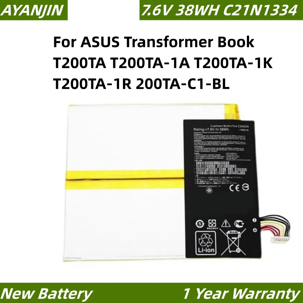 

C21N1334 7.6V 38WH Laptop Battery For ASUS Transformer Book T200TA T200TA-1A T200TA-1K T200TA-1R 200TA-C1-BL Tablet PC