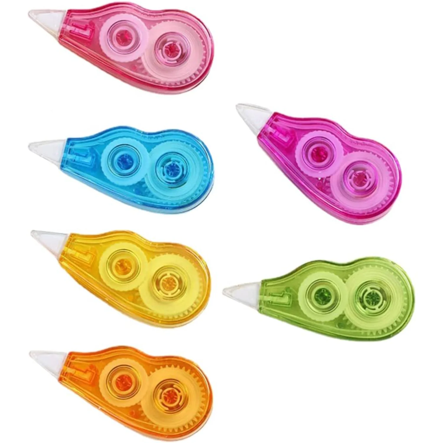 6 قطعة تصحيح الشريط الأبيض الشريط السائل الشريط الأبيض Whiteout الحبر مصحح الشريط الصغيرة مسح الشريط المنزلية تصحيح الشريط