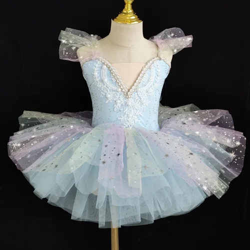 Vestido de baile de Ballet para niña, traje para niño, Vestidos de escenario, tutú, ropa de bebé, disfraz, Vestidos de verano para niña, bata para niña