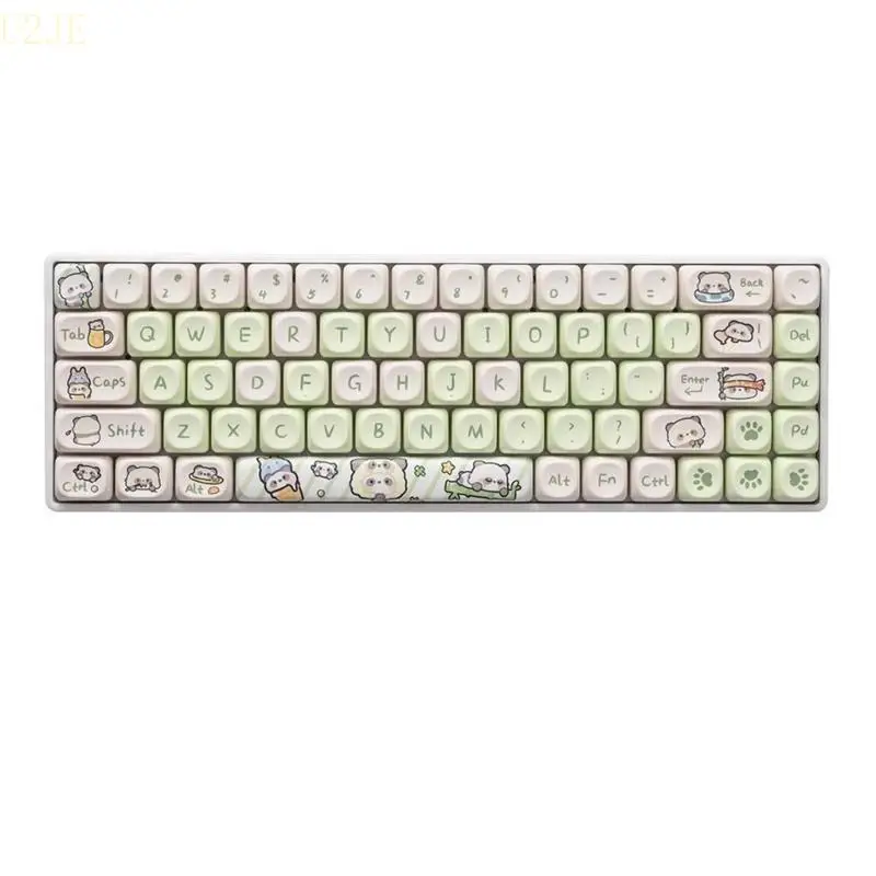 

U2JE Milk Green Lovely Keycaps Thick PBT Dyes Sub for Mechanical Keyboards Keycap