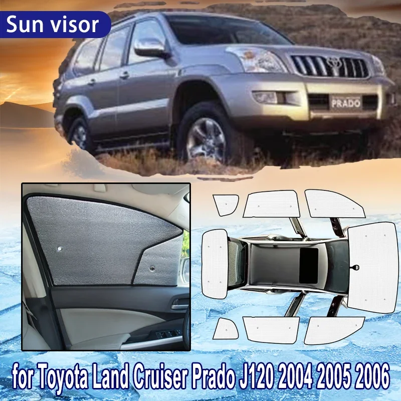 

For Toyota Land Cruiser Prado J120 2004 2005 2006 Car Sun Shade Full Coverage Sunshade Windshield Sides Window Sunshades Parts