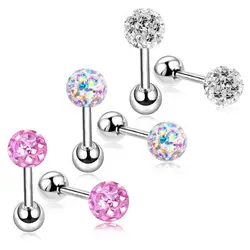 3 Pairs 16G Stud Earrings Set for Girls Sensitive Ears with Screw on Safety Backs Surgical Steel Womens Earrings Hypoallergenic