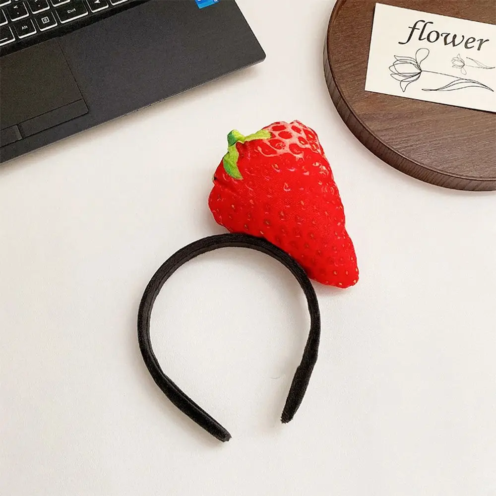 

Cute Strawberry Simulated Food Hair Hoop Vegetable Hamburg Hotdog Headband Hair Bands Ice Cream Wash Face
